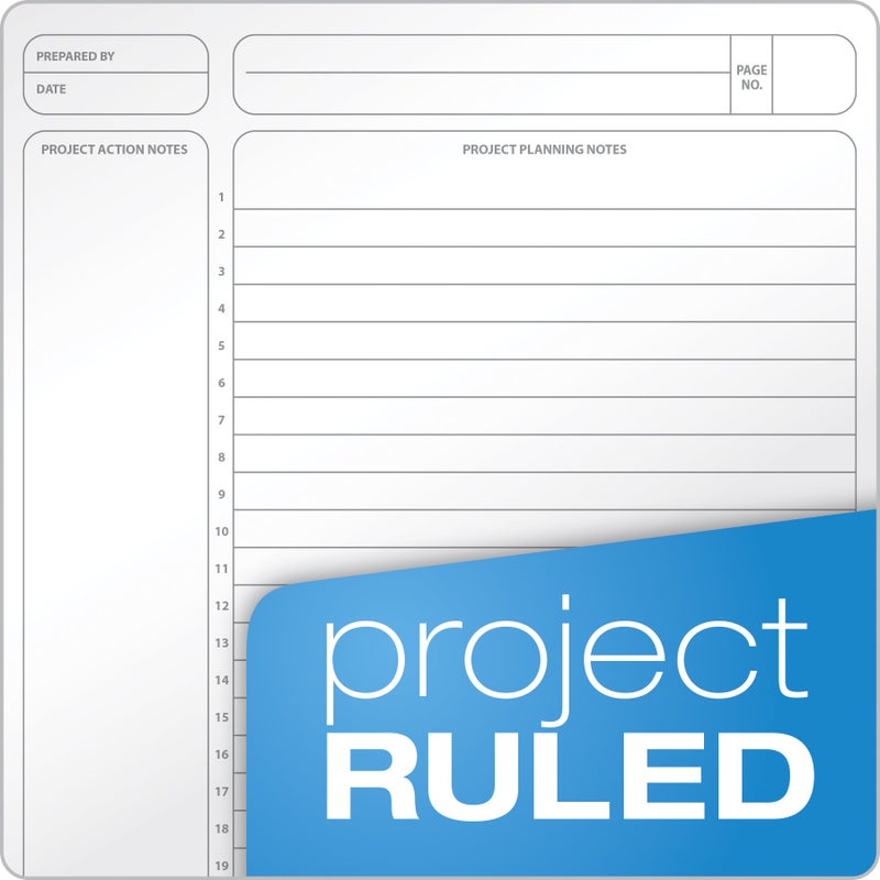 Ampad Gold Fibre Designer, Project Planner,Size 9-1/2 x 7-1/4, Asst Covers, 84 Sheets per Notebook (20-817),White - Image 2